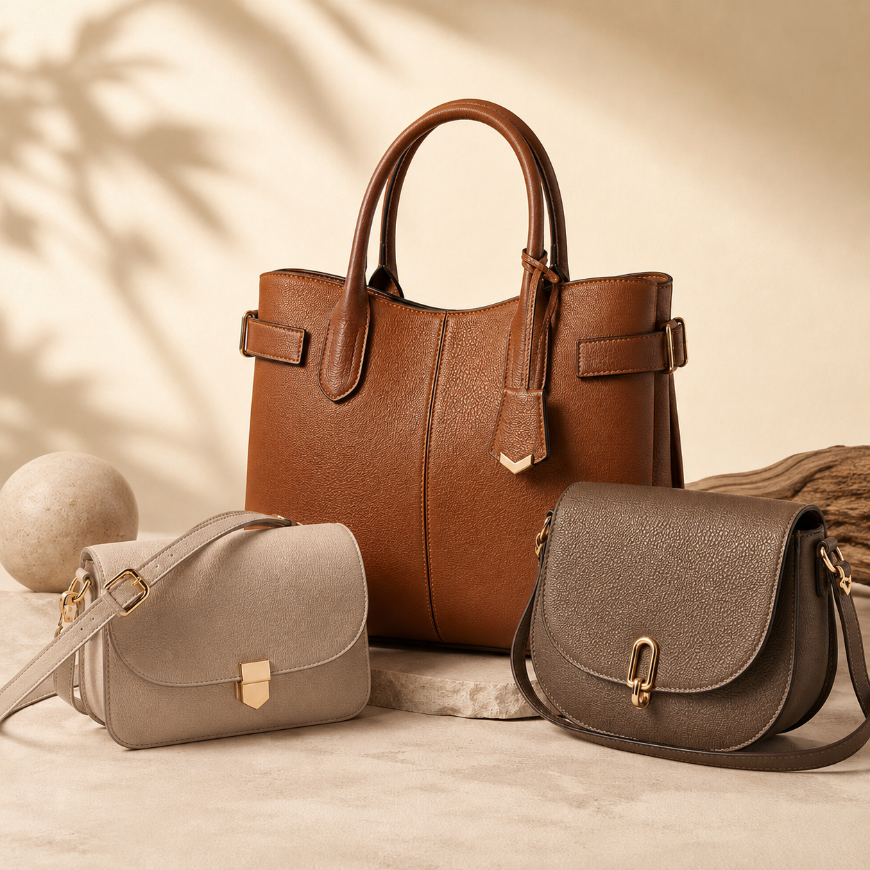 Leather handbags and small accessories