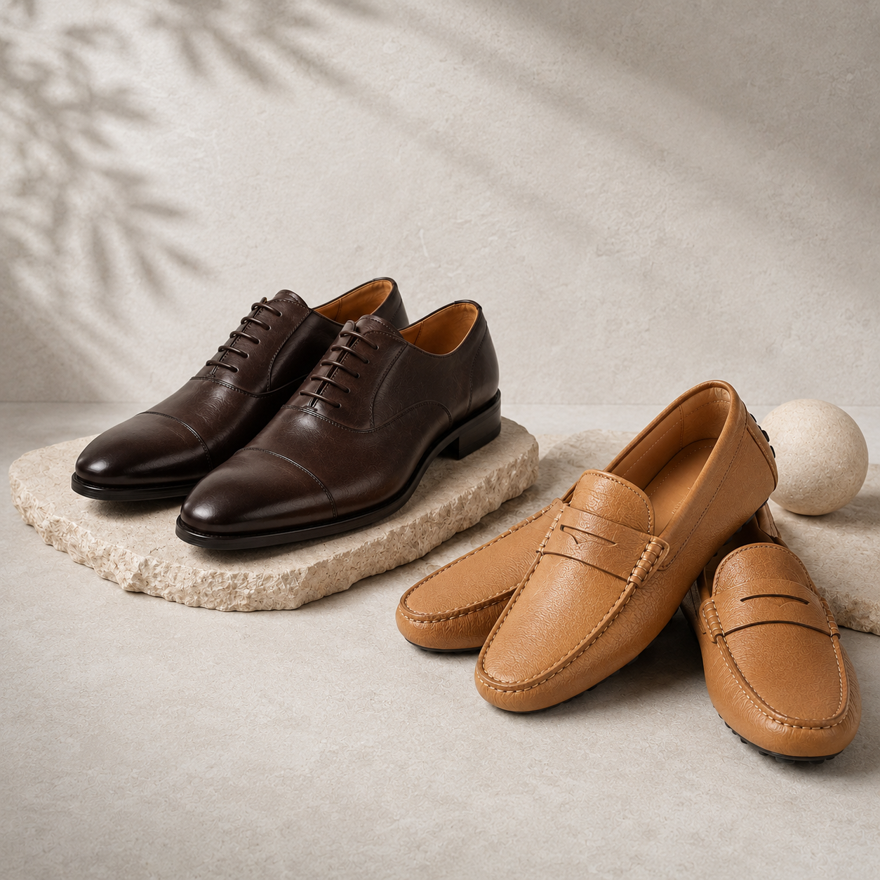 Leather footwear - dress shoes and loafers